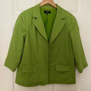 Talbots No Close Green Jacket with 3/4 sleeves